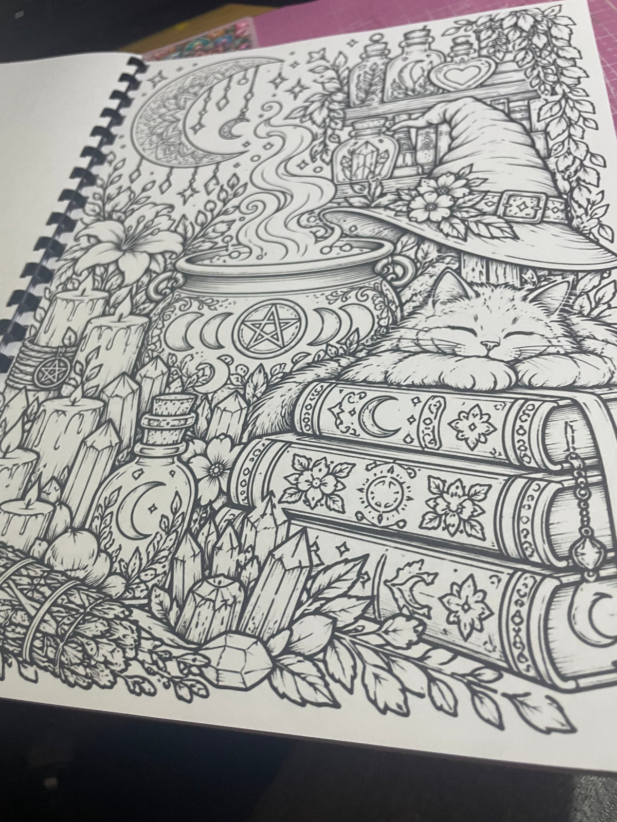 Adult Colouring Book – 25 Designs, Spiral Bound