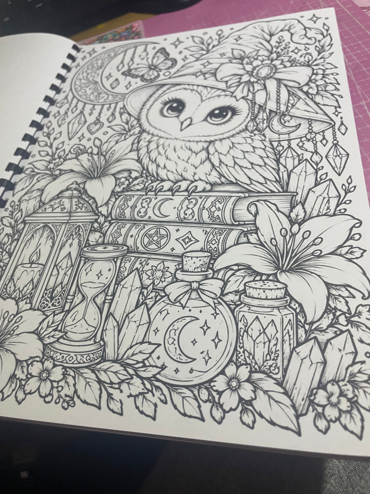 Adult Colouring Book – 25 Designs, Spiral Bound