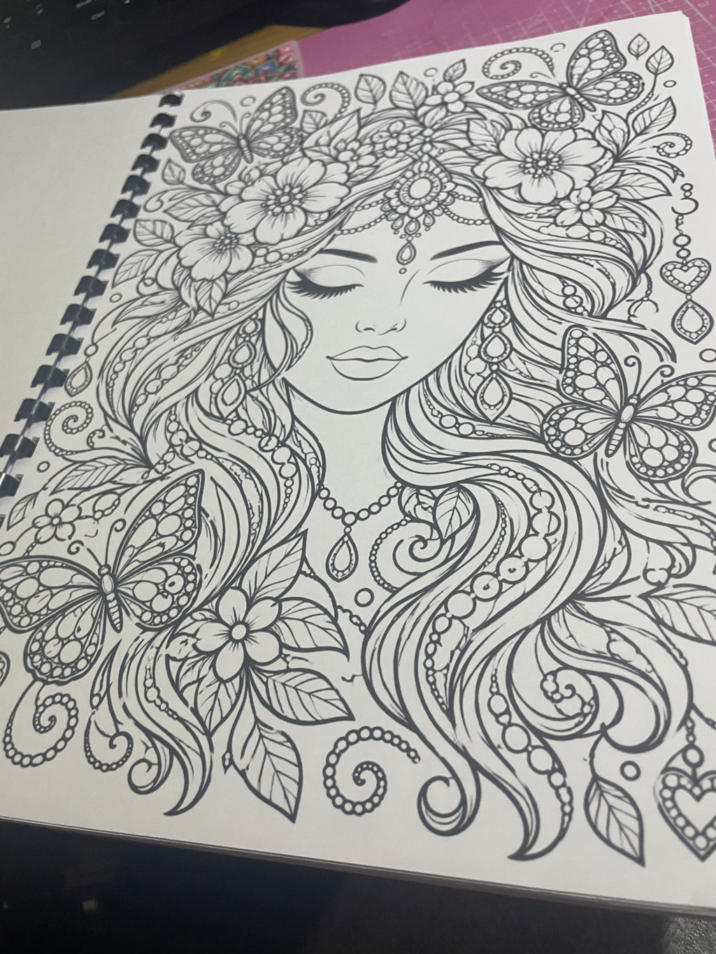 Adult Colouring Book – 25 Designs, Spiral Bound