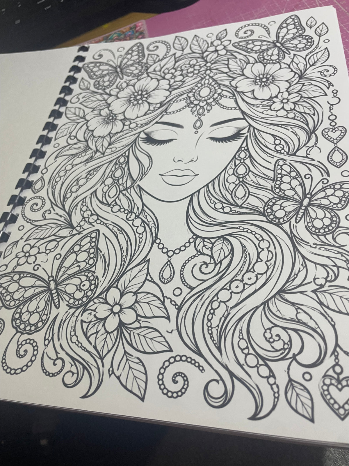 Adult Colouring Book – 25 Designs, Spiral Bound