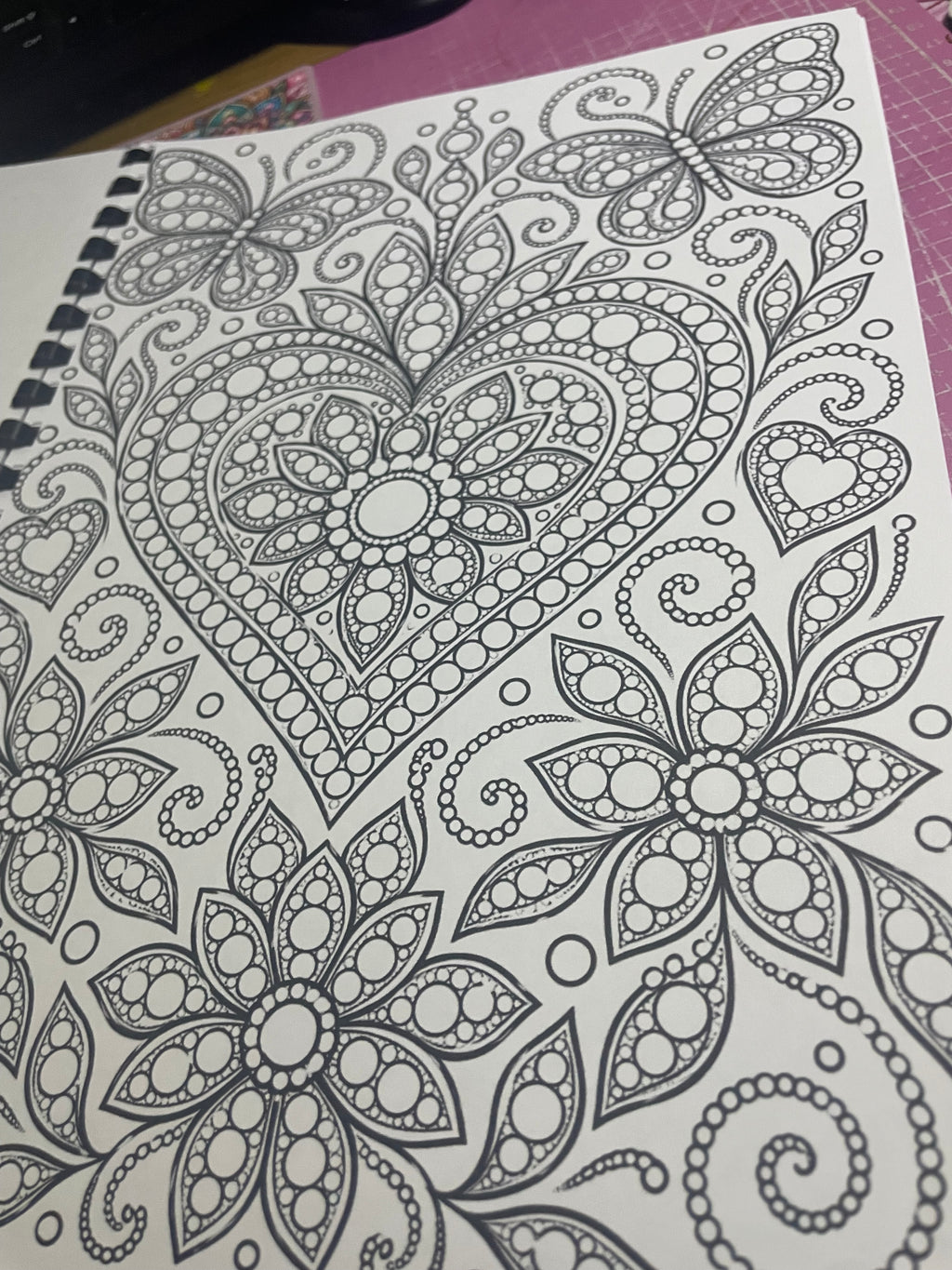 Adult Colouring Book – 25 Designs, Spiral Bound