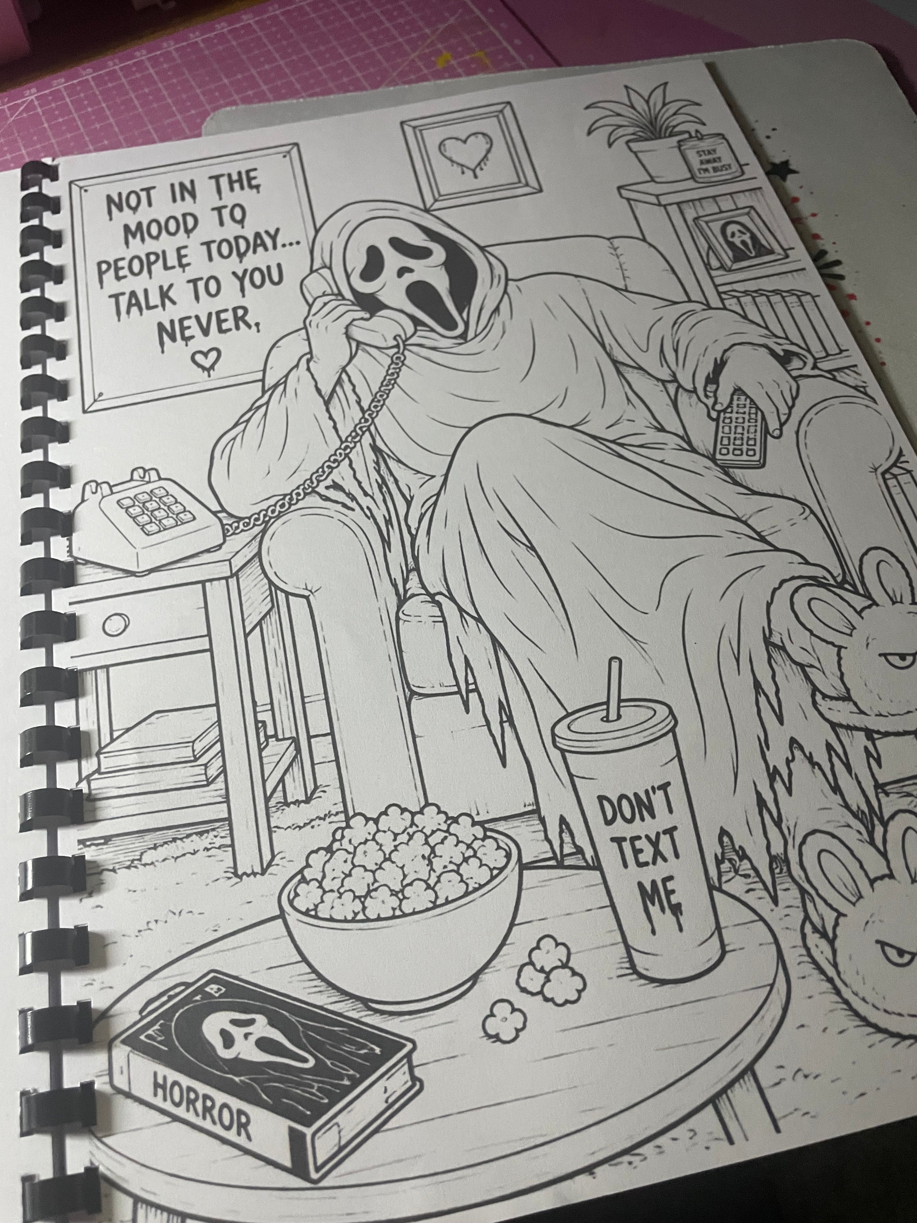 Halloween colouring book