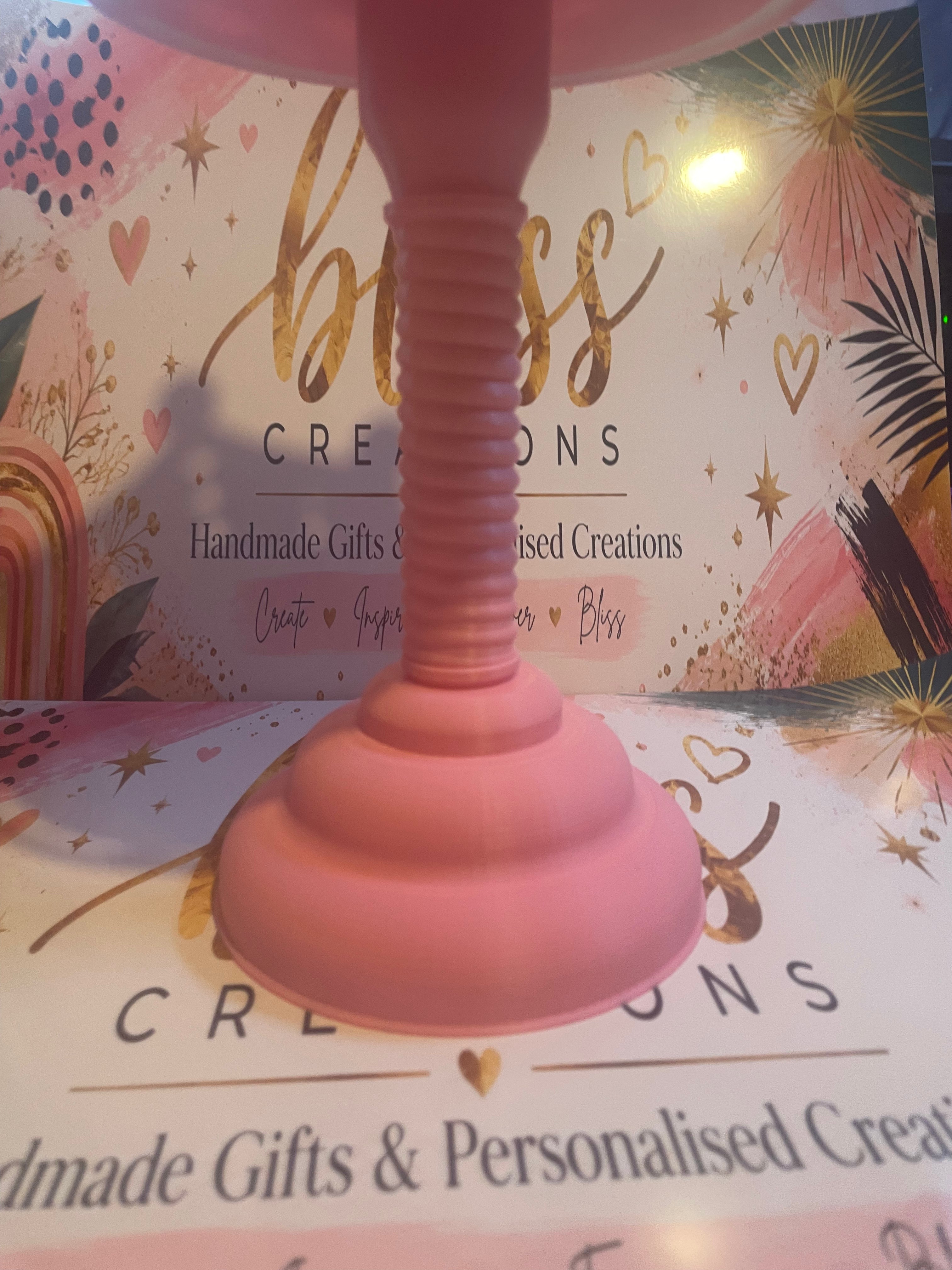 Pink crown lip gloss holder